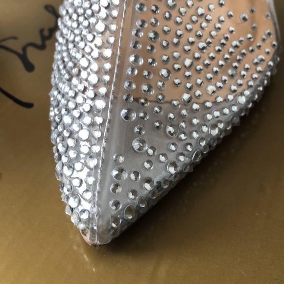 INC silver clear rhinestone booties - Picture 6 of 6